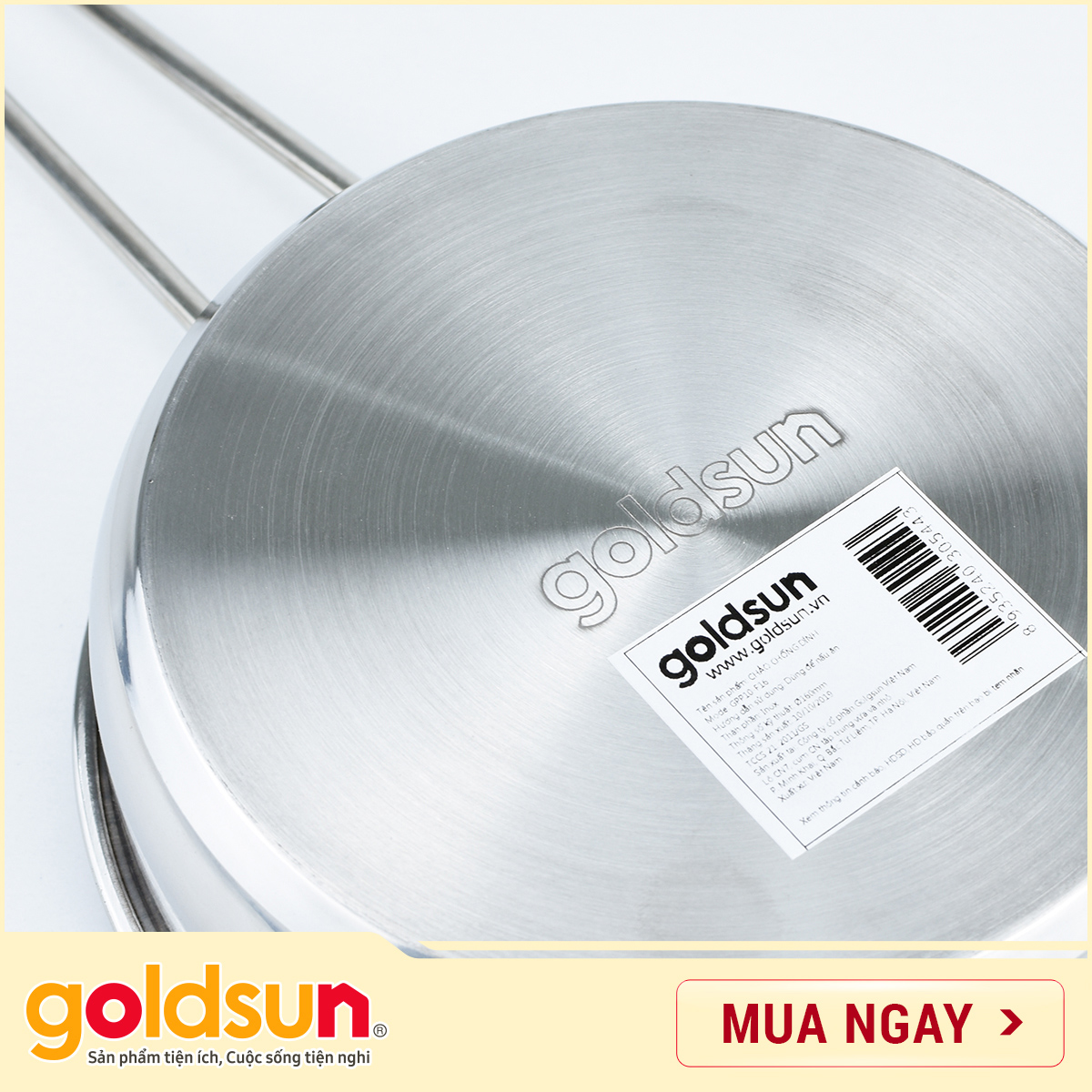 Chảo inox chống dính Goldsun GPP09-F16